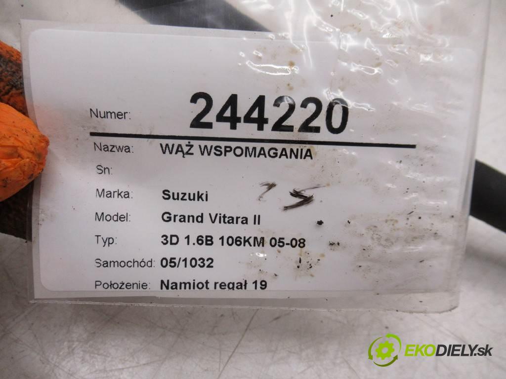 Suzuki Grand Vitara II  2007 78 kW 3D 1.6B 106KM 05-08 1600 hadice servočerpadlo  (Komponenty posilovače řízení)