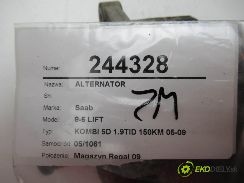 Saab 9-5 LIFT  2007  KOMBI 5D 1.9TID 150KM 05-09 1910 Alternátor  (Alternátory)