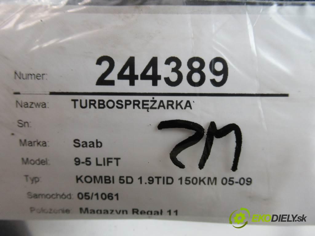 Saab 9-5 LIFT  2007  KOMBI 5D 1.9TID 150KM 05-09 1910 Turbodúchadlo,turbo 55203091 (Turbodúchadlá (kompletné))