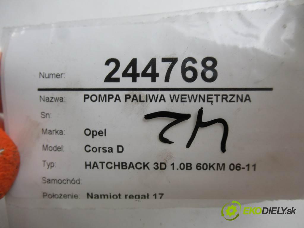 Opel Corsa D     HATCHBACK 3D 1.0B 60KM 06-11  Pumpa paliva vnútorná 0580314138 (Palivové pumpy, čerpadlá, plaváky)