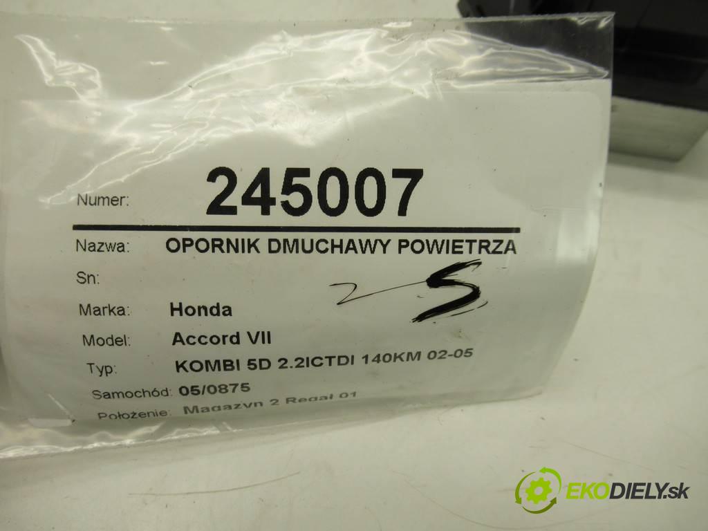 Honda Accord VII  2005 140km KOMBI 5D 2.2ICTDI 140KM 02-05 2200 Odpor, rezistor kúrenia vzduchu 077800-0780 (Odpory (rezistory) kúrenia)