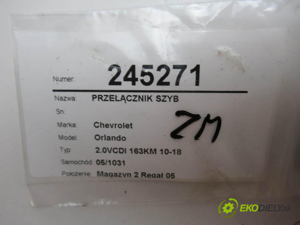 Chevrolet Orlando  2011 120 kW 2.0VCDI 163KM 10-18 2000 Prepínač okien 20917577 (Prepínače, spínače, tlačidlá a ovládače kúrenia)