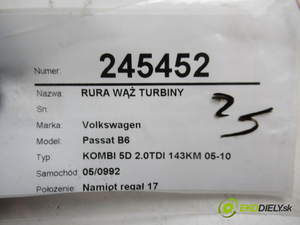 Volkswagen Passat B6  2010 105 kW KOMBI 5D 2.0TDI 143KM 05-10 2000 Rúra hadica turba 5N0145828D (Hadice)