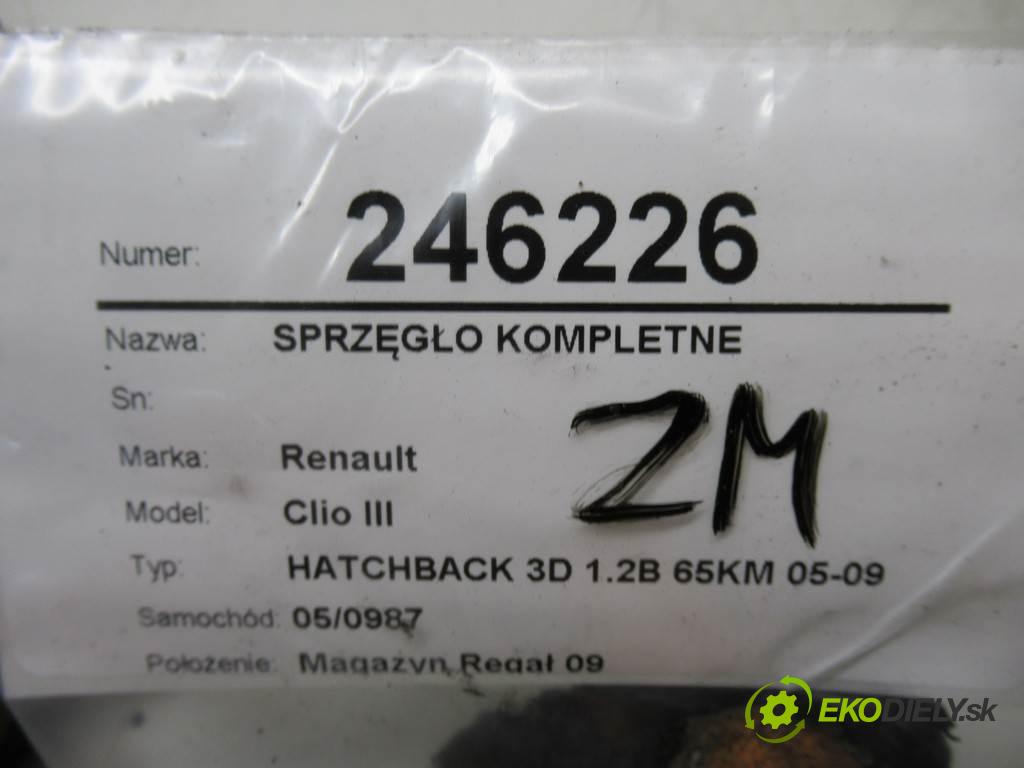Renault Clio III  2007 65KM HATCHBACK 3D 1.2B 65KM 05-09 1200 Spojková sada (bez ložiska) komplet  (Kompletné sady (bez ložiska))