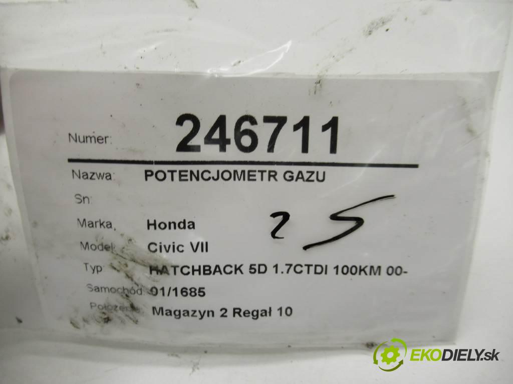 Honda Civic VII  2002  HATCHBACK 5D 1.7CTDI 100KM 00-06 1700 Potenciometer plynového pedálu  (Pedále)