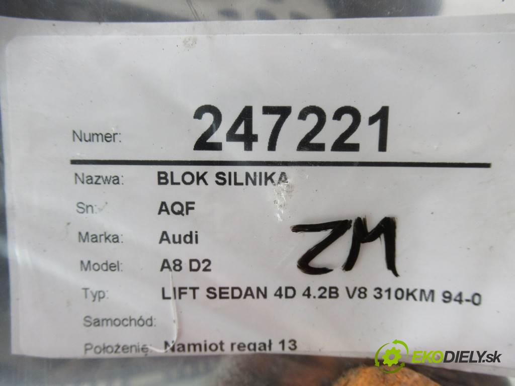 Audi A8 D2    LIFT SEDAN 4D 4.2B V8 310KM 94-02  Blok motora AQF (Blok motoru)