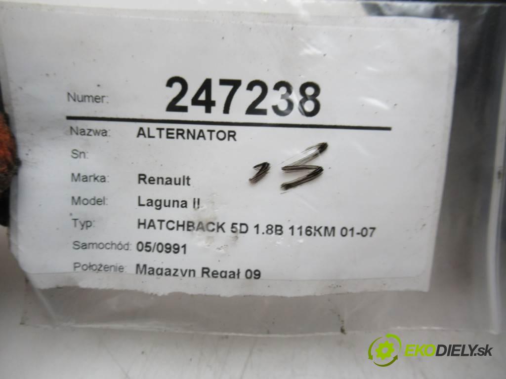 Renault Laguna II  2005  HATCHBACK 5D 1.8B 116KM 01-07 1800 Alternátor 8200153710 (Alternátory)