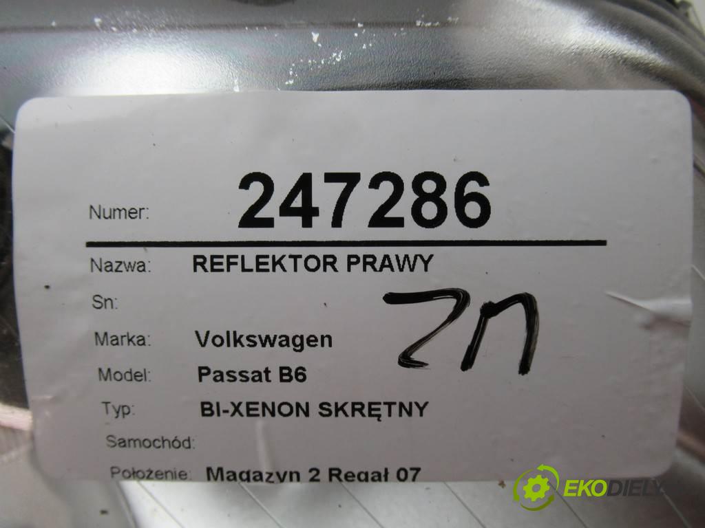 Volkswagen Passat B6    BI-XENON SKRĘTNY  Svetlomet pravy 3C0941752K (Pravé)