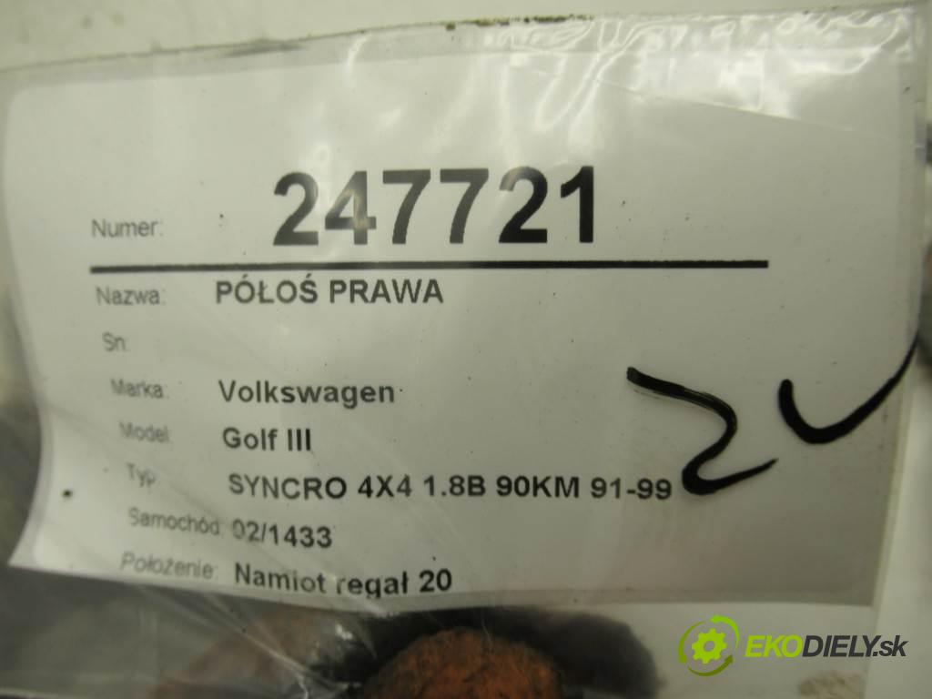 Volkswagen Golf III  1995 66 kw SYNCRO 4X4 1.8B 90KM 91-99 1800 Poloos pravá  (Poloosy)
