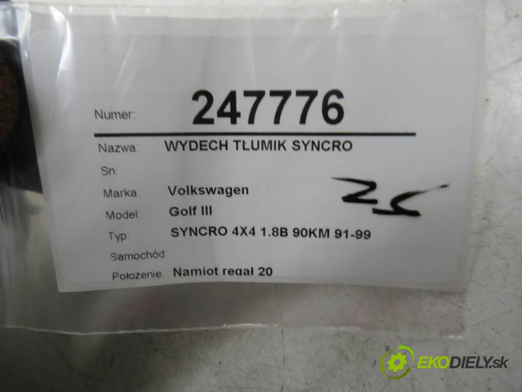 Volkswagen Golf III    SYNCRO 4X4 1.8B 90KM 91-99  výfuk výfuk Syncro 357119E