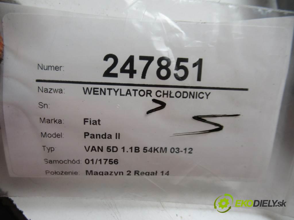 Fiat Panda II  2009 40 kW VAN 5D 1.1B 54KM 03-12 1100 Ventilátor chladiča 51829974 (Ventilátory)