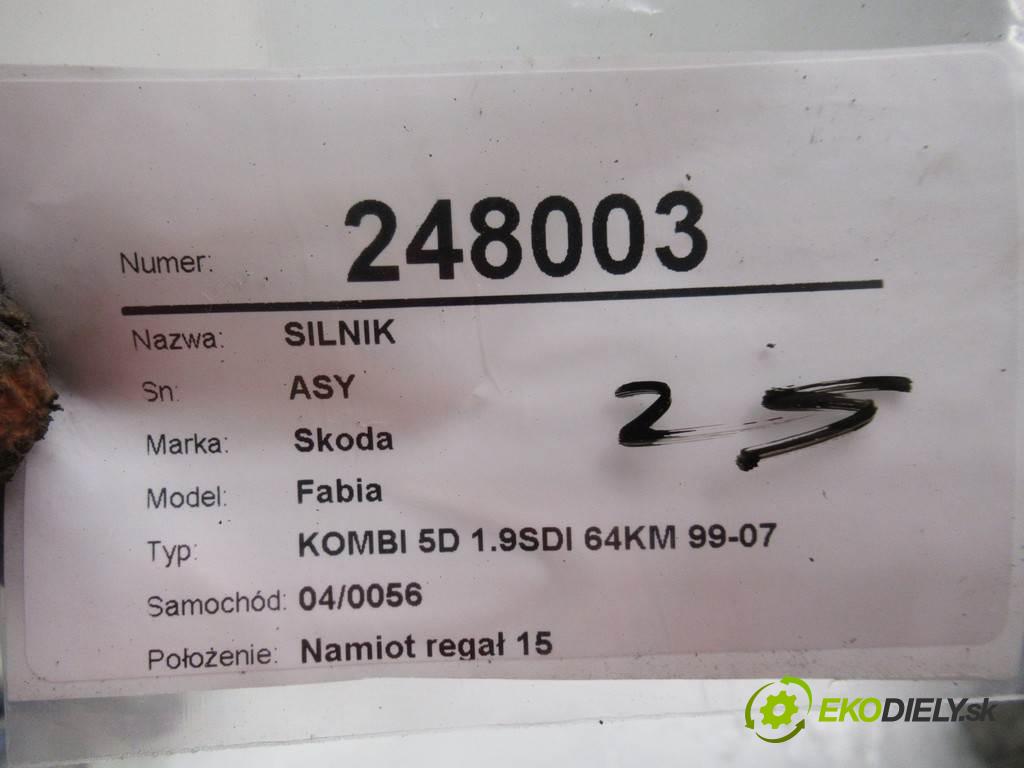 Skoda Fabia  2002  KOMBI 5D 1.9SDI 64KM 99-07 1900 Motor ASY (Motory (kompletné))