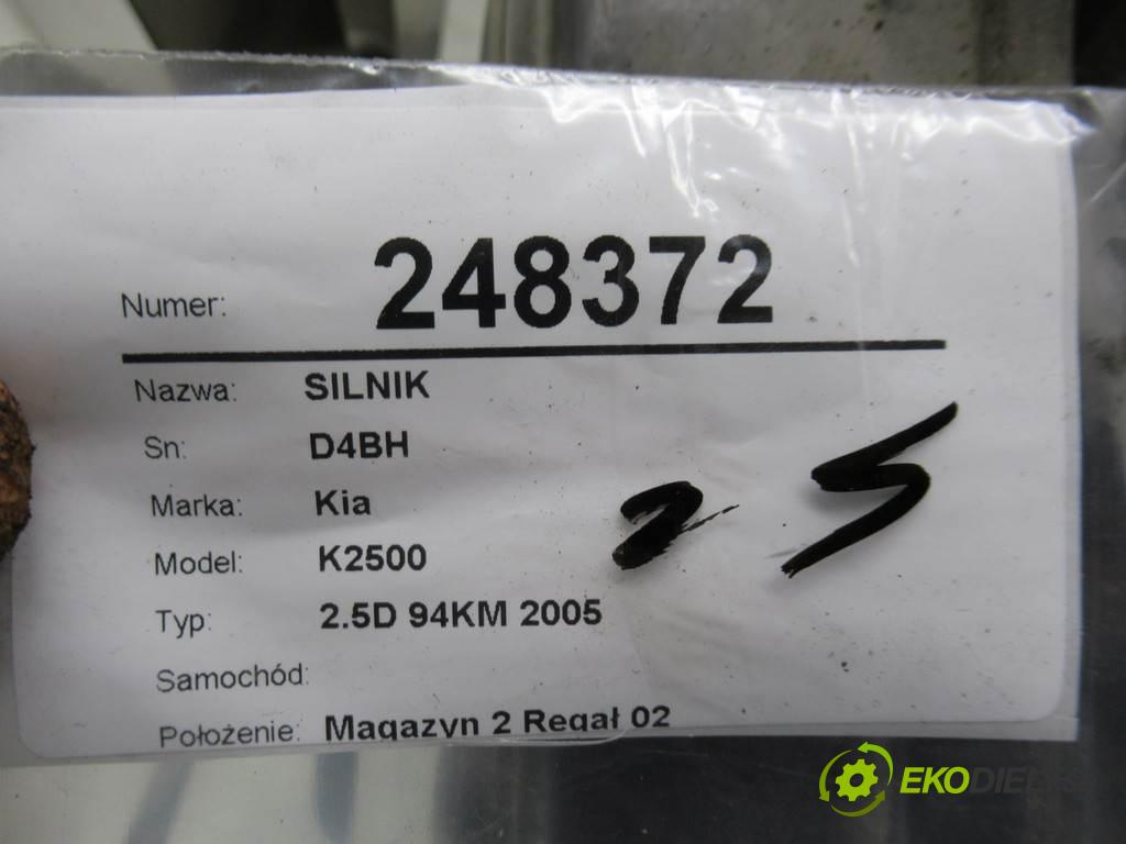 Kia K2500    2.5D 94KM 2005  Motor D4BH (Motory (kompletné))