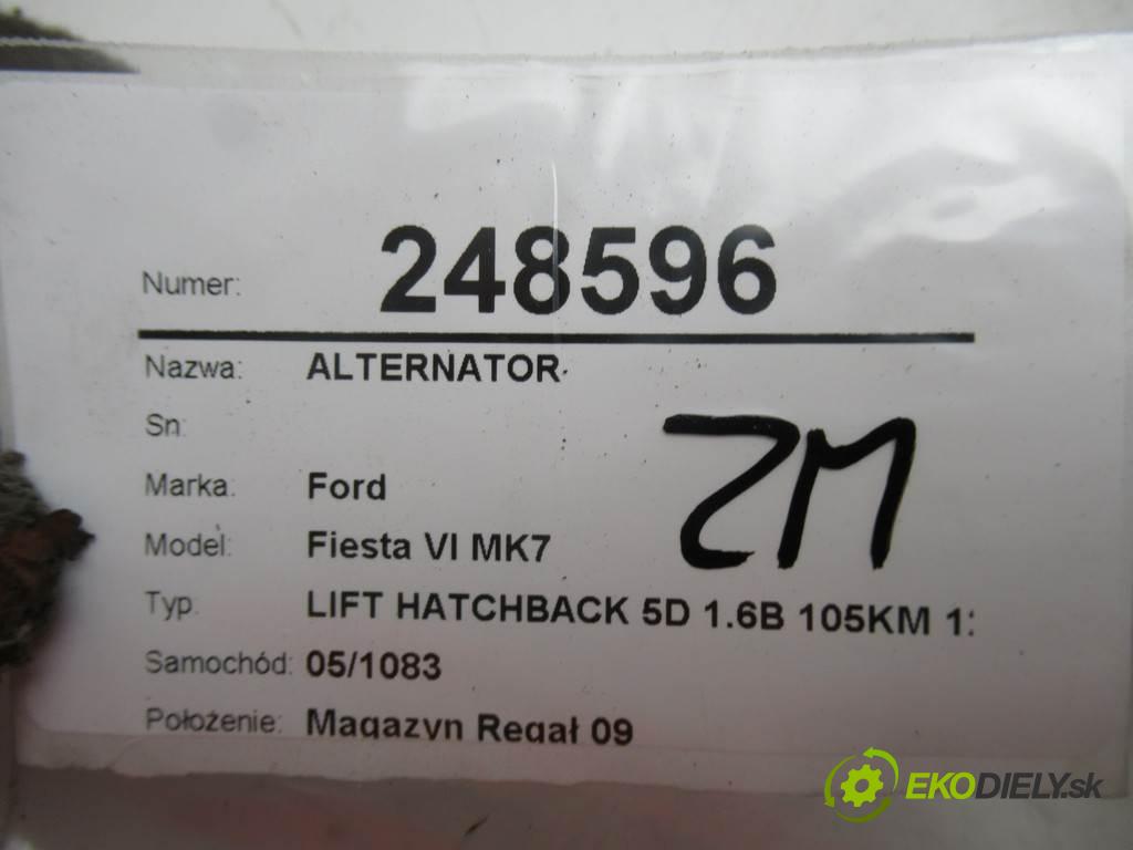 Ford Fiesta VI MK7  2016 105KM LIFT HATCHBACK 5D 1.6B 105KM 12-17 1600 Alternátor AE8T-10300-AA (Alternátory)