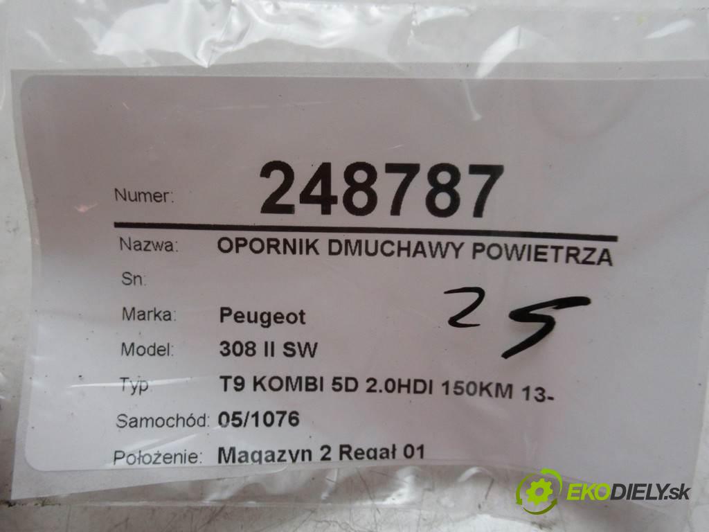 Peugeot 308 II SW  2014  T9 KOMBI 5D 2.0HDI 150KM 13- 1997 Odpor, rezistor kúrenia vzduchu CE859001 (Odpory (rezistory) kúrenia)