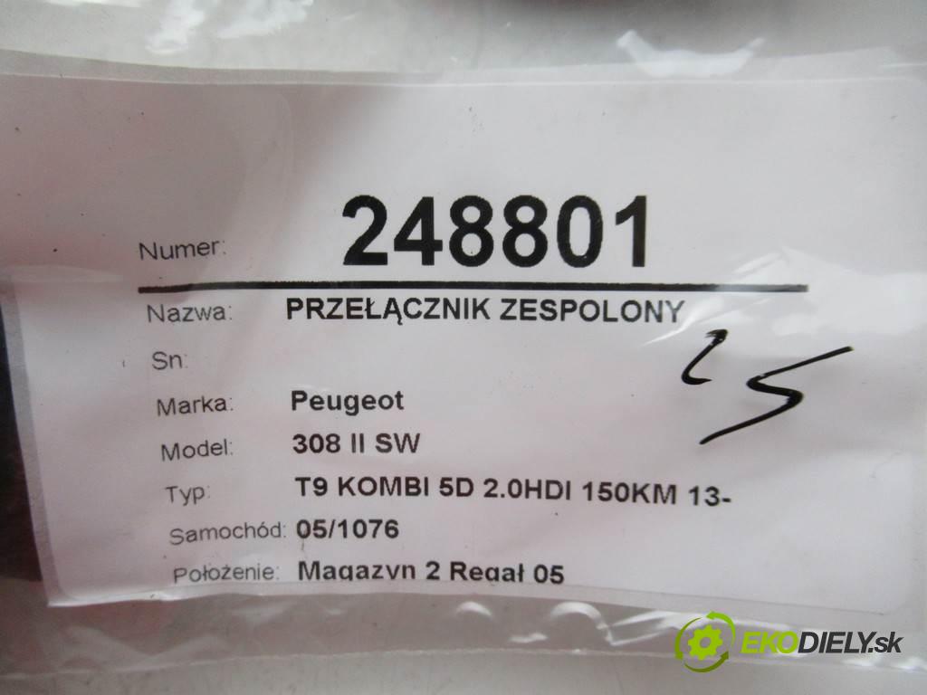 Peugeot 308 II SW  2014  T9 KOMBI 5D 2.0HDI 150KM 13- 1997 Prepínač kombinovaný 98072732ZD (Prepínače, spínače, tlačidlá a ovládače kúrenia)