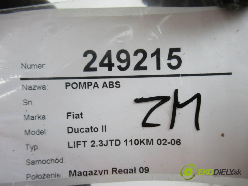 Fiat Ducato II    LIFT 2.3JTD 110KM 02-06  Pumpa ABS  (Pumpy ABS)