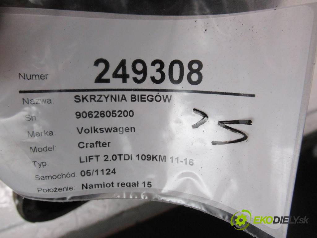 Volkswagen Crafter  2012  LIFT 2.0TDI 109KM 11-16 2000 Prevodovka - HVW9062605200 (Prevodovky)