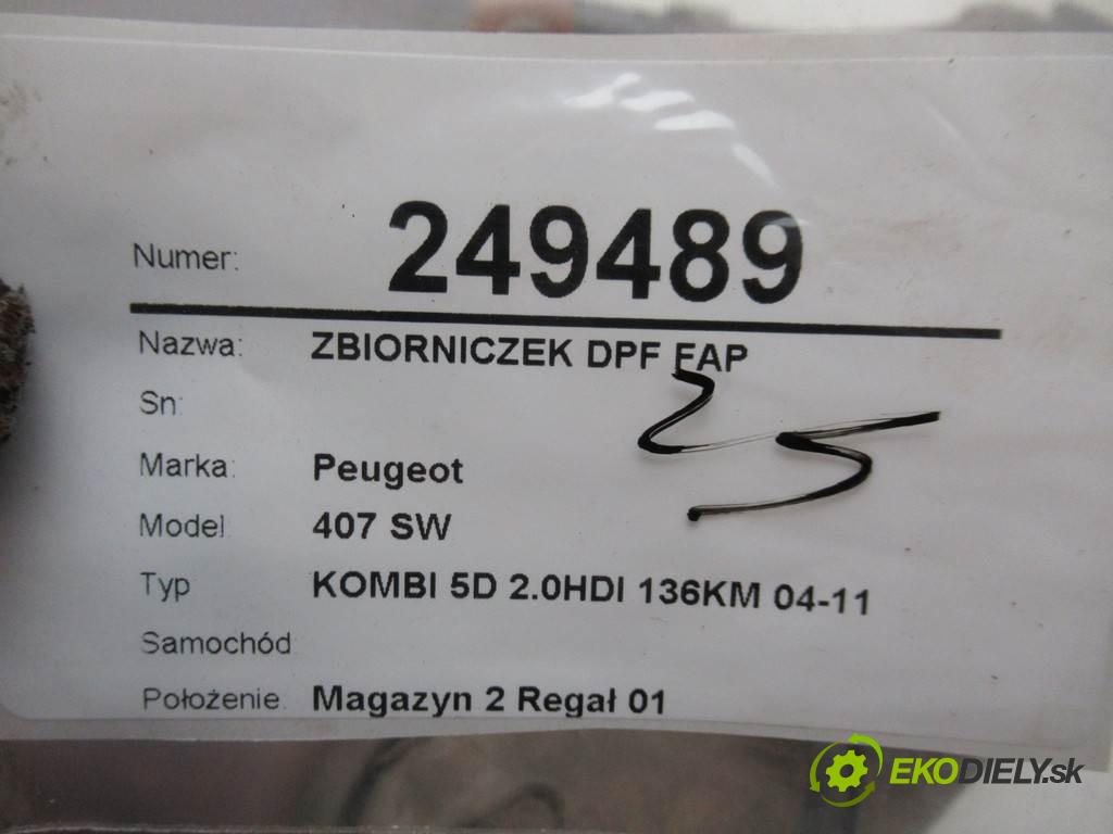 Peugeot 407 SW    KOMBI 5D 2.0HDI 136KM 04-11  nádržka DPF FAP 9642944280 (Ostatní)