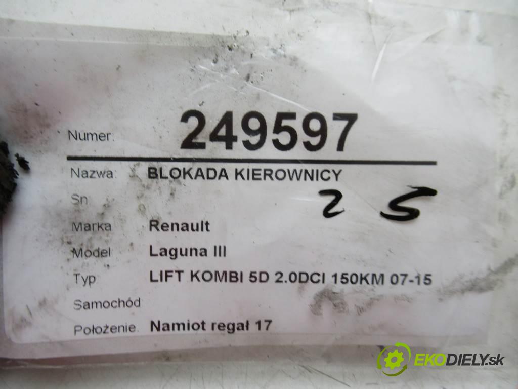 Renault Laguna III    LIFT KOMBI 5D 2.0DCI 150KM 07-15  blokáda volantu 8200604932 (Ostatní)