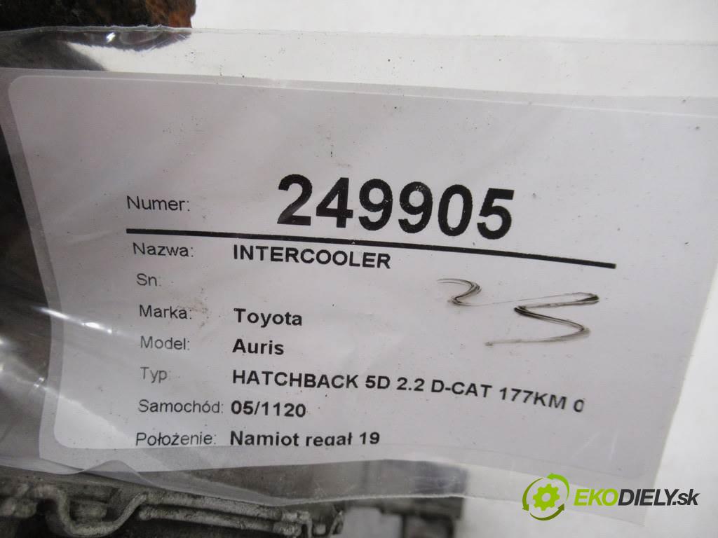 Toyota Auris   2007 130 kW HATCHBACK 5D 2.2 D-CAT 177KM 06-09 2200 intercooler JD127100-2541 (Intercoolery (chladiče nasávaného vzduchu))