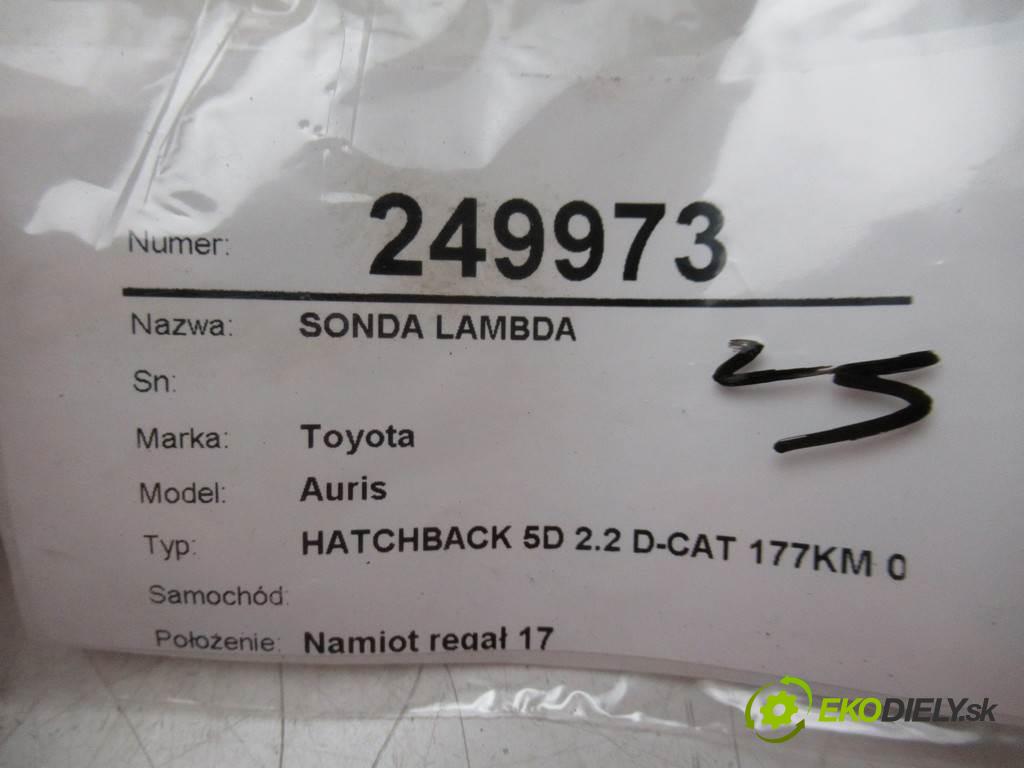 Toyota Auris     HATCHBACK 5D 2.2 D-CAT 177KM 06-09  sonda lambda  (Lambda sondy)