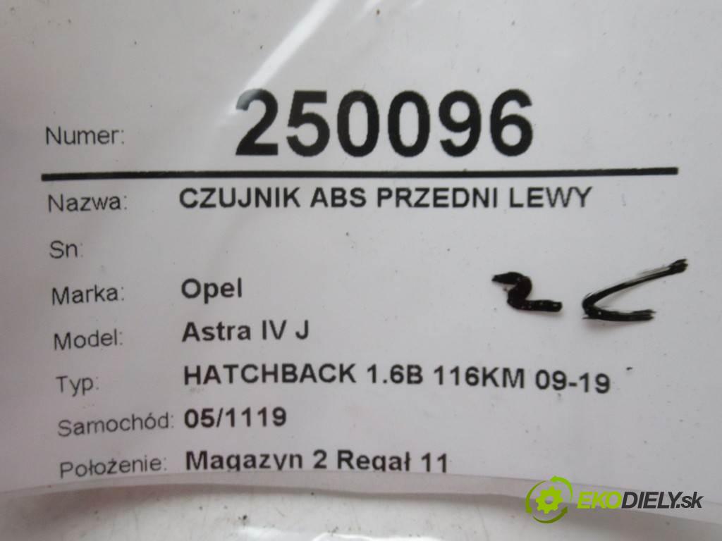 Opel Astra IV J  2010 85 kW HATCHBACK 1.6B 116KM 09-19 1600 Snímač ABS predný ľavy  (Snímače ABS)