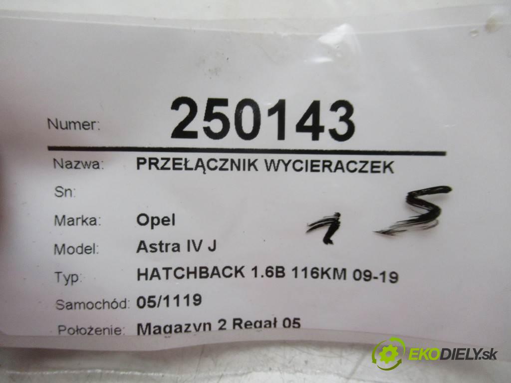 Opel Astra IV J  2010 85 kW HATCHBACK 1.6B 116KM 09-19 1600 Prepínač stieračov 13305522 (Prepínače, spínače, tlačidlá a ovládače kúrenia)