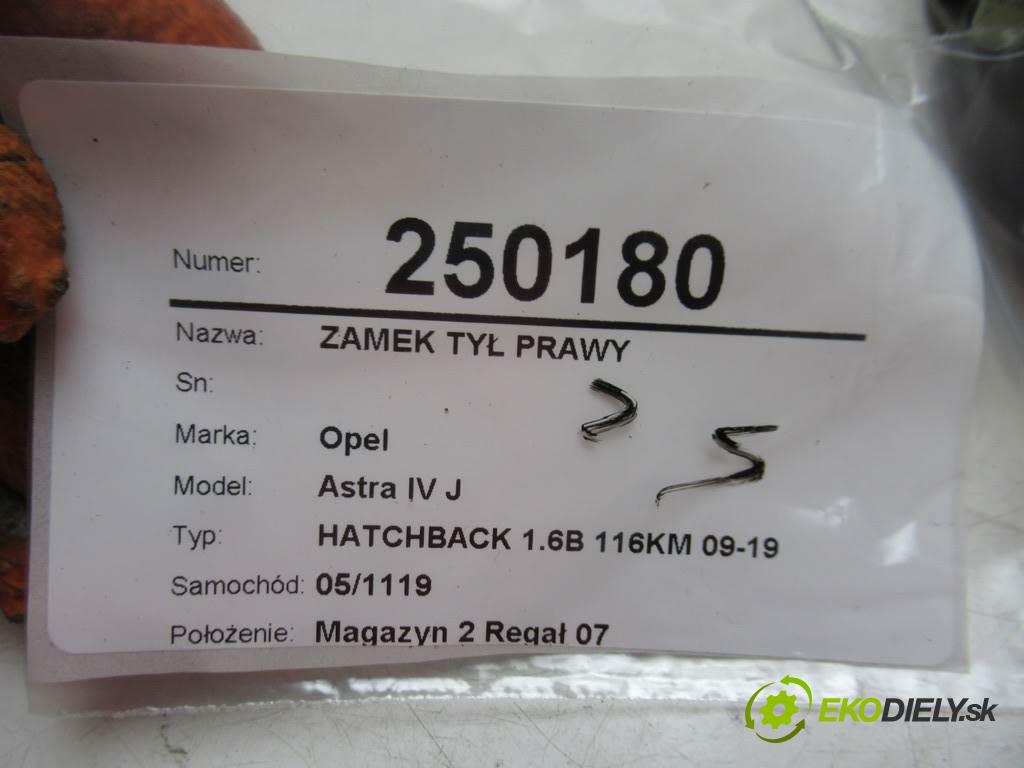 Opel Astra IV J  2010 85 kW HATCHBACK 1.6B 116KM 09-19 1600 zámok zad pravy 13503808