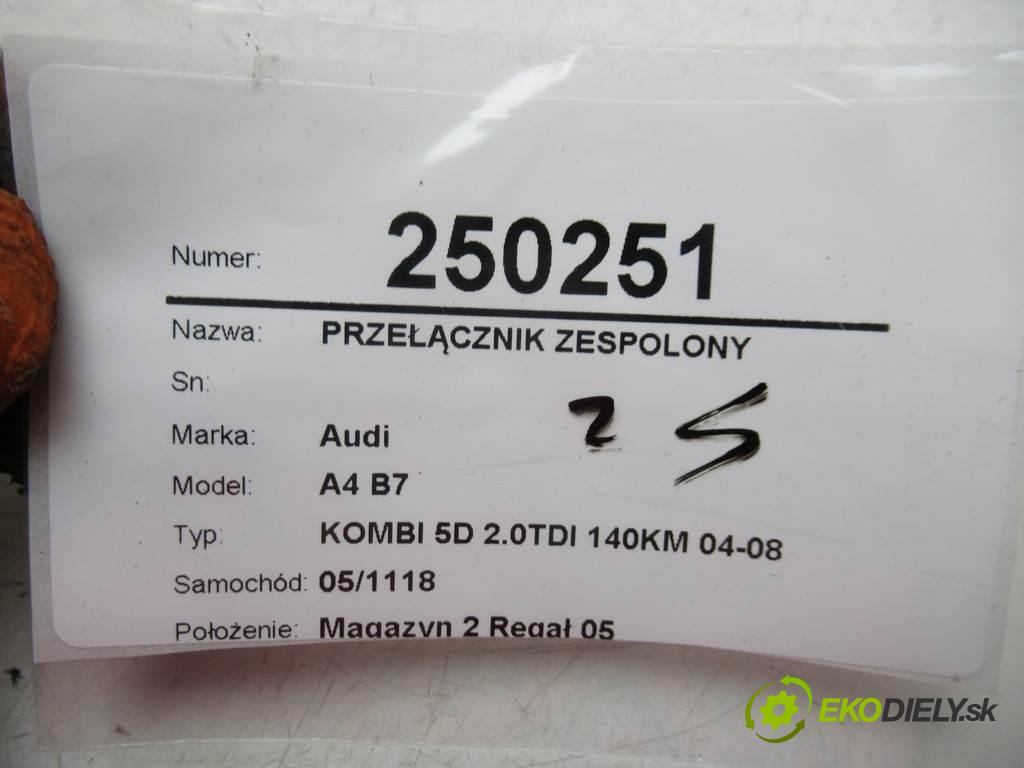 Audi A4 B7  2005 103 kW KOMBI 5D 2.0TDI 140KM 04-08 2000 Prepínač kombinovaný 8E0953549Q (Prepínače, spínače, tlačidlá a ovládače kúrenia)