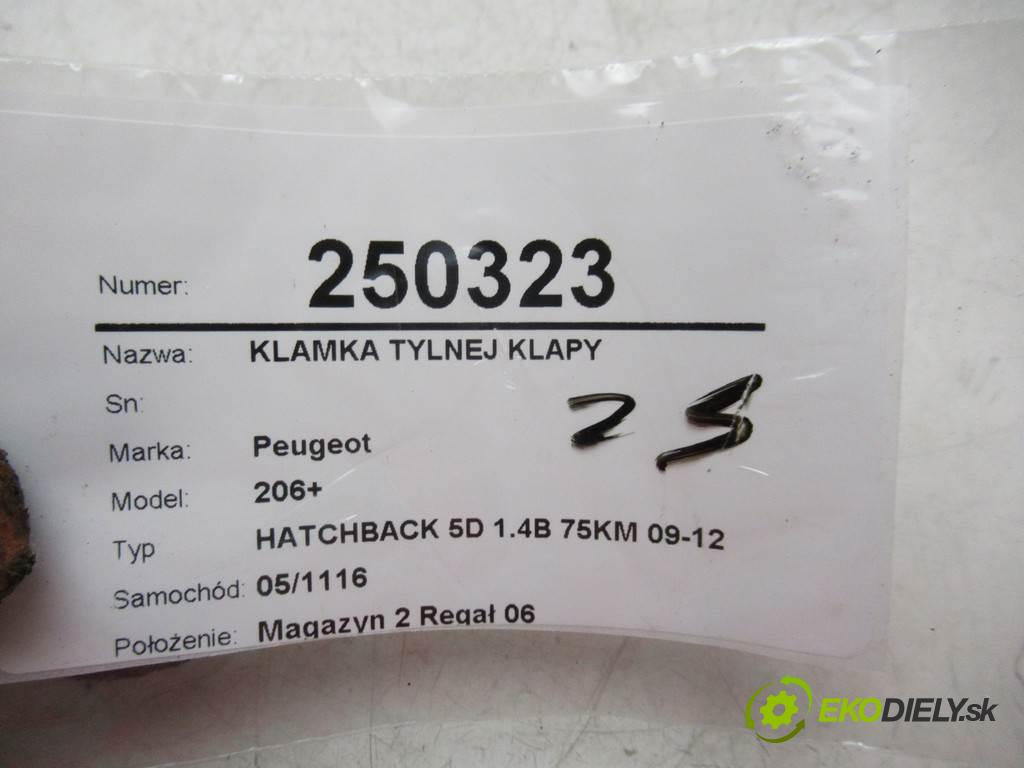 Peugeot 206+  2009 55 kW HATCHBACK 5D 1.4B 75KM 09-12 1400 Kľučka zadnej dverí N0501499