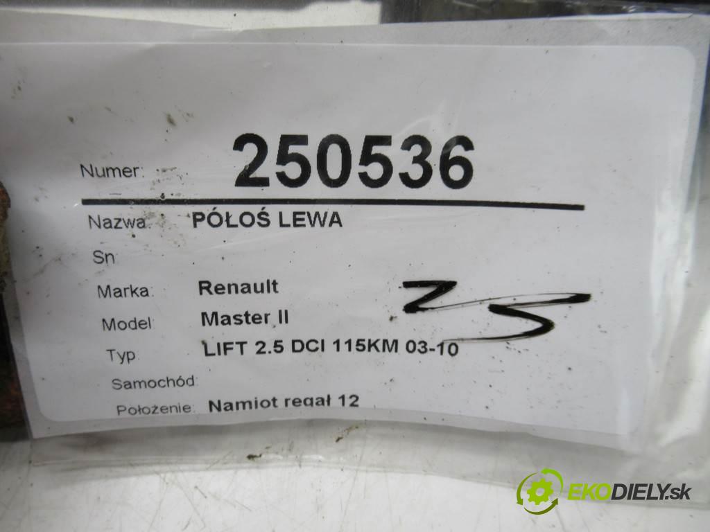 Renault Master II    LIFT 2.5 DCI 115KM 03-10  Poloos ľavá strana  (Poloosy)