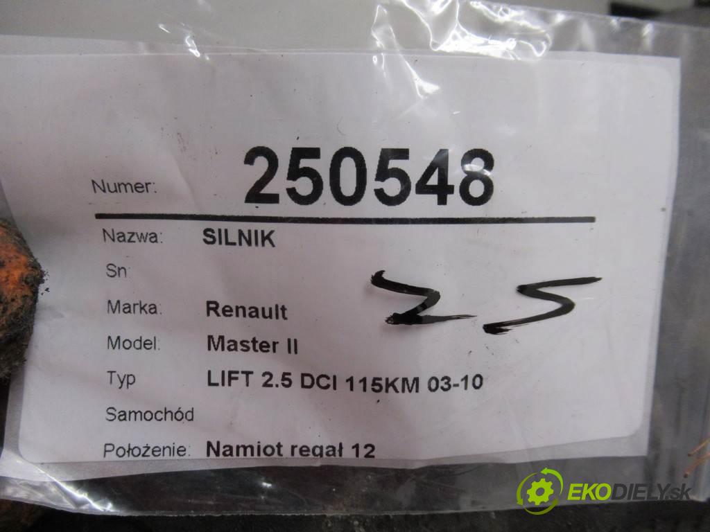 Renault Master II    LIFT 2.5 DCI 115KM 03-10  motor G9U (Motory (kompletní))