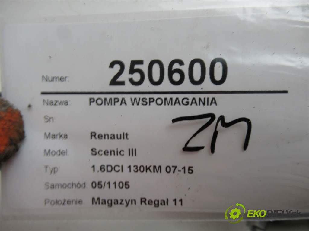 Renault Scenic III  2011 96 kW 1.6DCI 130KM 07-15 1500 Pumpa servočerpadlo 488100379R (Servočerpadlá, pumpy riadenia)