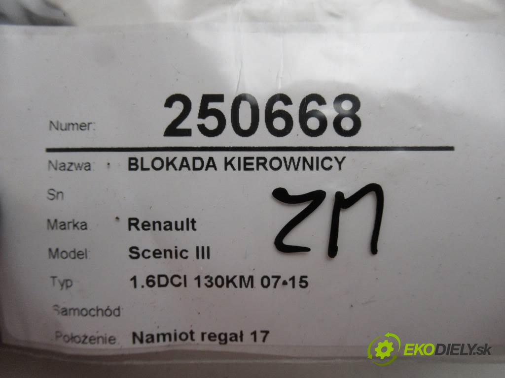 Renault Scenic III    1.6DCI 130KM 07-15  blokáda volantu 8200604932 (Ostatní)
