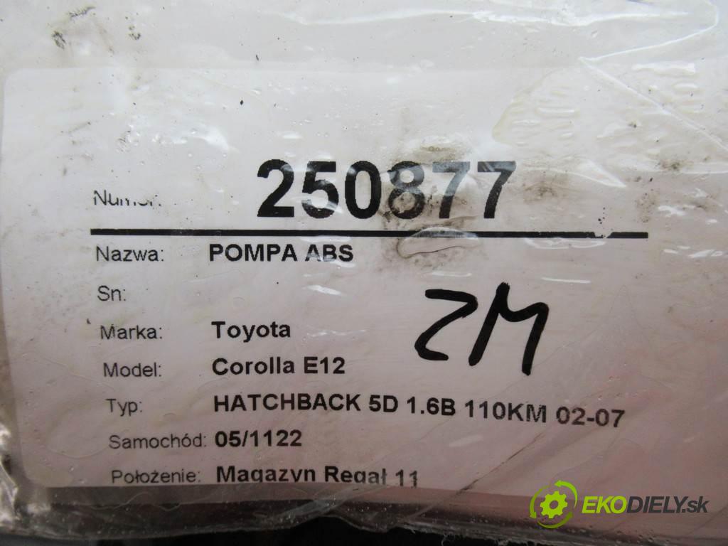Toyota Corolla E12  2006 81kw HATCHBACK 5D 1.6B 110KM 02-07 1600 Pumpa ABS 44540-02030 (Pumpy ABS)