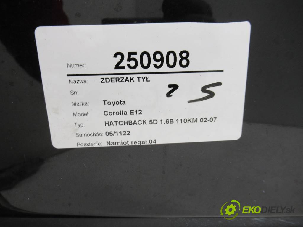Toyota Corolla E12  2006 81kw HATCHBACK 5D 1.6B 110KM 02-07 1600 Nárazník zad  (Ostatné)