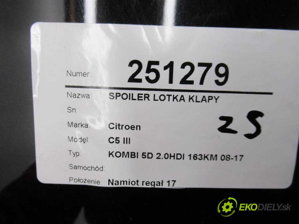 Citroen C5 III    KOMBI 5D 2.0HDI 163KM 08-17  Spoiler krídlo dverí 9681135677