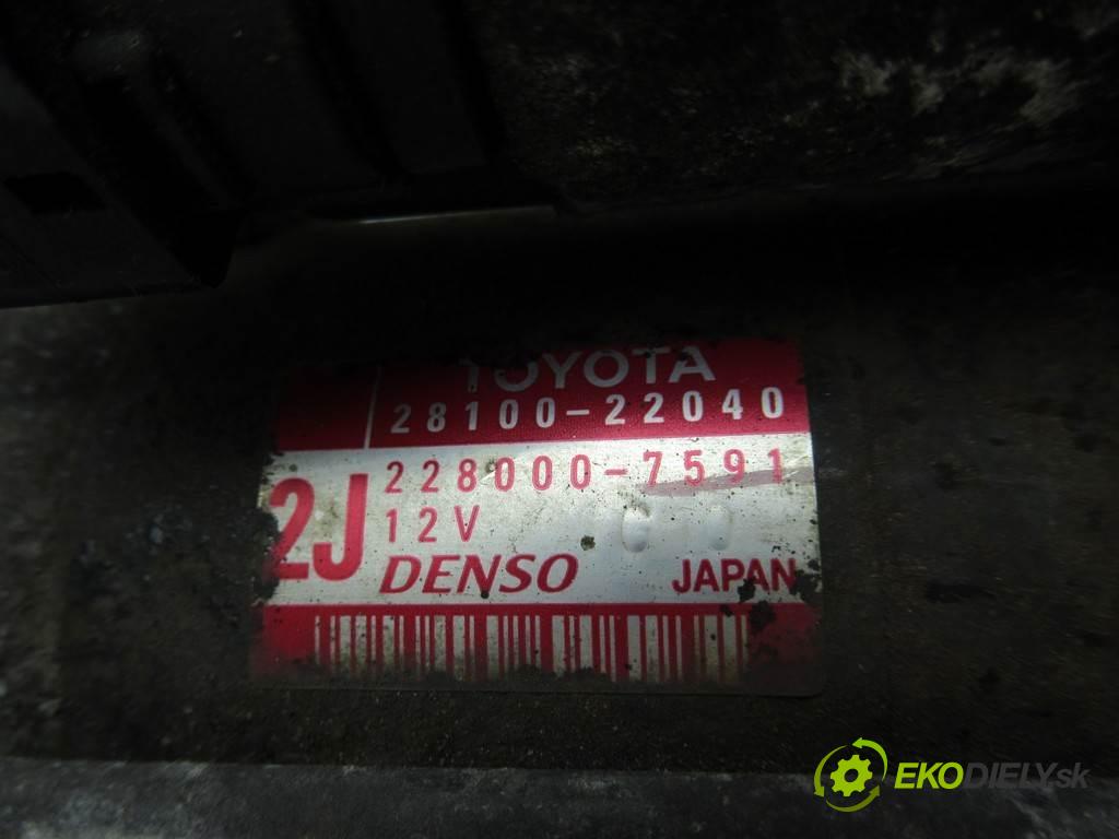 Toyota Corolla E12  2005 71 kW HATCHBACK 5D 1.4VVTI 97KM 02-07 1400 Štartér 28100-22040 (Štartéry)