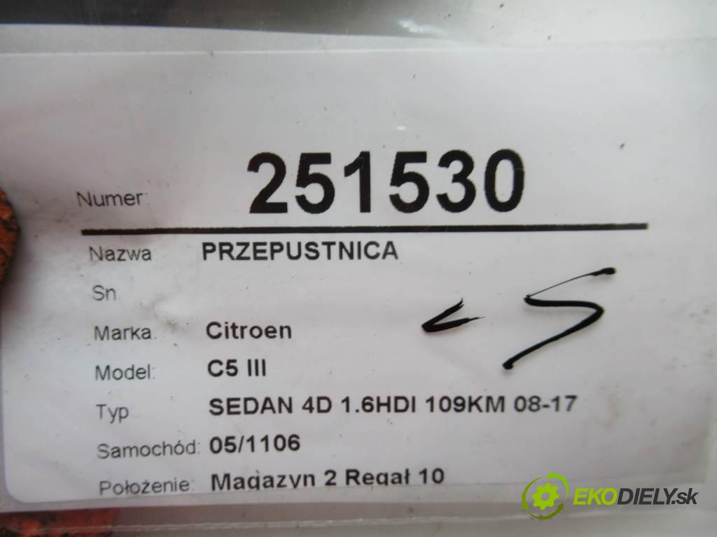 Citroen C5 III  2010 80 kW SEDAN 4D 1.6HDI 109KM 08-17 1600 Škrtiaca klapka 25365222 9639469280 (Škrtiace klapky)