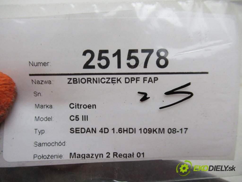 Citroen C5 III    SEDAN 4D 1.6HDI 109KM 08-17  Nádržka DPF FAP 9681917180 (Ostatné)