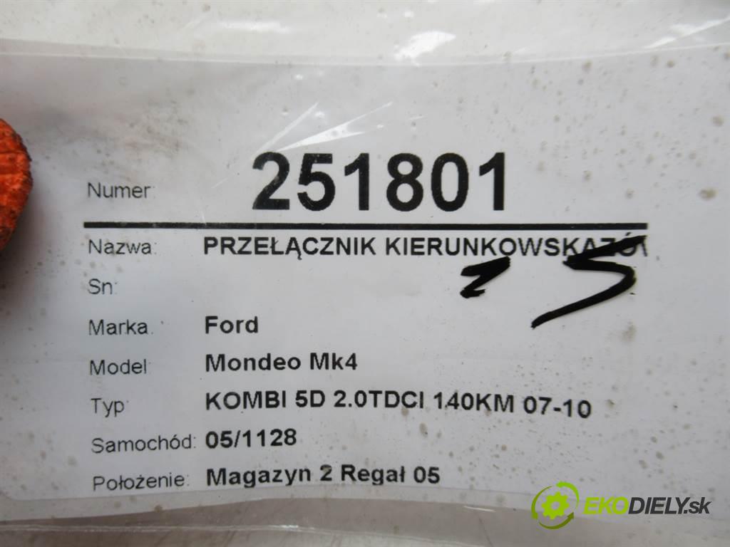Ford Mondeo Mk4  2008 103 kW KOMBI 5D 2.0TDCI 140KM 07-10 2000 Prepínač smeroviek 6G9T-13335-BE (Prepínače, spínače, tlačidlá a ovládače kúrenia)