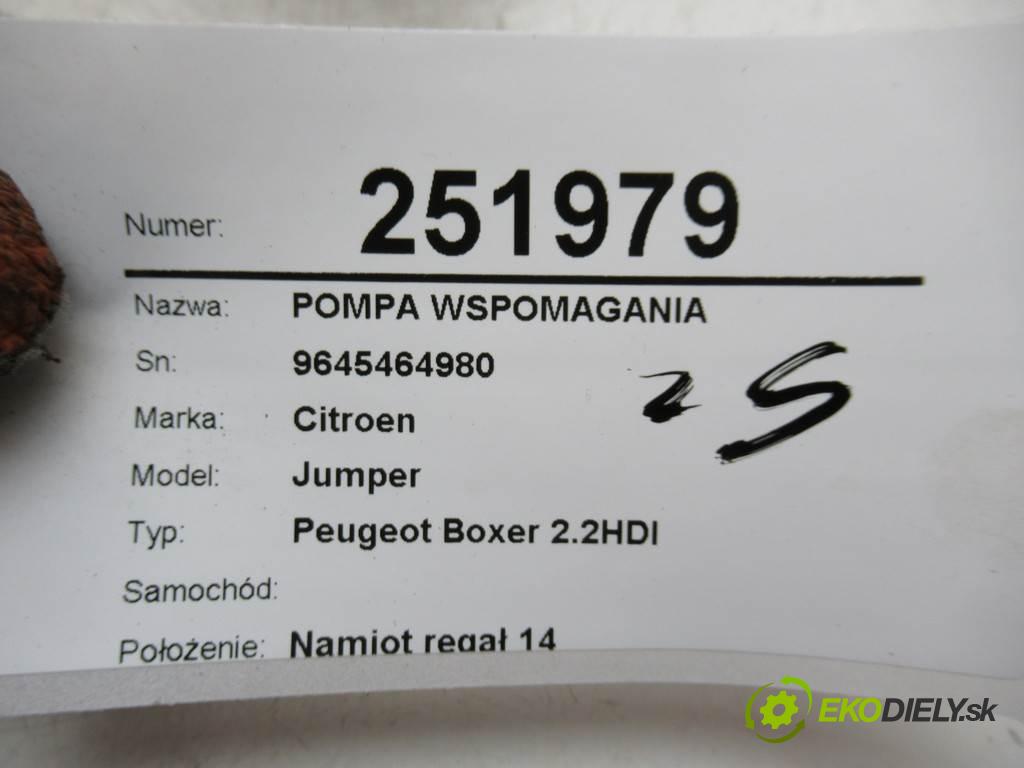 Citroen Jumper    Peugeot Boxer 2.2HDI  Pumpa servočerpadlo 9645464980 (Servočerpadlá, pumpy riadenia)