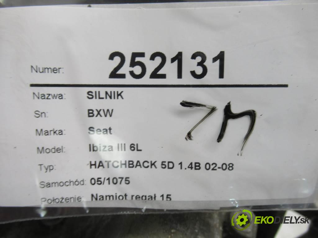 Seat Ibiza III 6L  2008  HATCHBACK 5D 1.4B 02-08 1390 Motor BXW (Motory (kompletné))