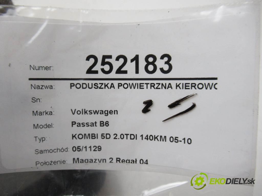 Volkswagen Passat B6  2005 103 kW KOMBI 5D 2.0TDI 140KM 05-10 2000 AirBag - volantu 3C0880201S (Airbagy)