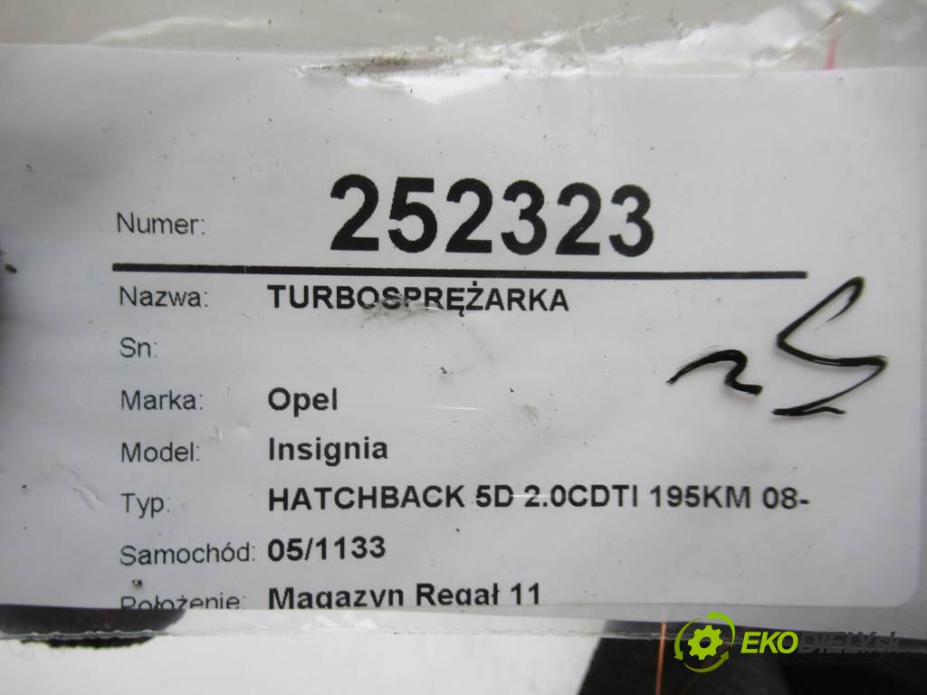 Opel Insignia  2012 143 kW HATCHBACK 5D 2.0CDTI 195KM 08-13 2000 Turbodúchadlo,turbo 55577924 (Turbodúchadlá (kompletné))