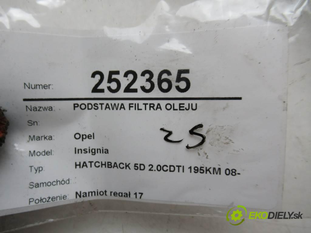 Opel Insignia    HATCHBACK 5D 2.0CDTI 195KM 08-13  obal filtra oleje 55578739 (Kryty filtrů oleje)