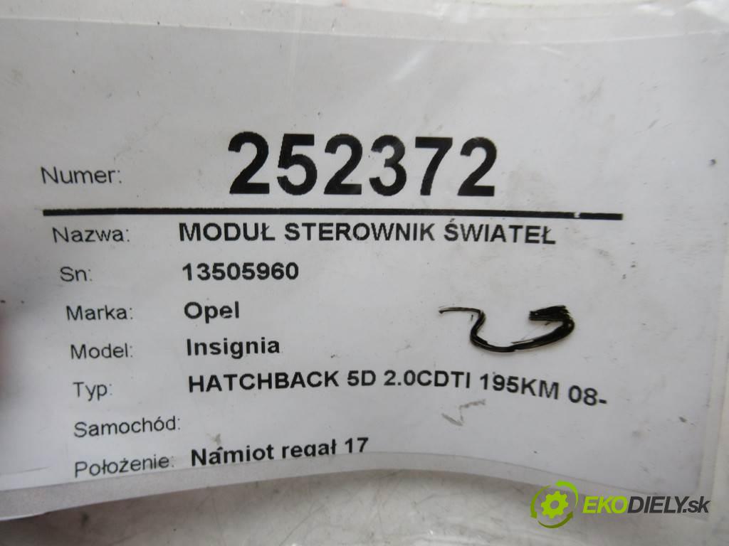 Opel Insignia    HATCHBACK 5D 2.0CDTI 195KM 08-13  modul řídící jednotka světel 13505960 (Ostatní)