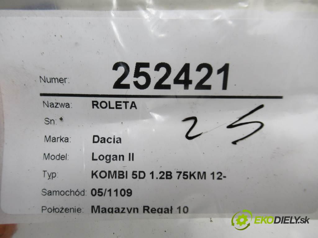 Dacia Logan II  2016 54 kW KOMBI 5D 1.2B 75KM 12- 1200 Roleta 799227283R (Rolety kufru)