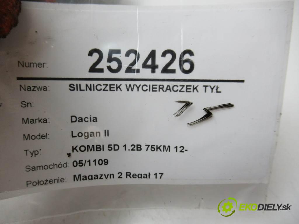 Dacia Logan II  2016 54 kW KOMBI 5D 1.2B 75KM 12- 1200 motorek stěračů zadní část 287104350R